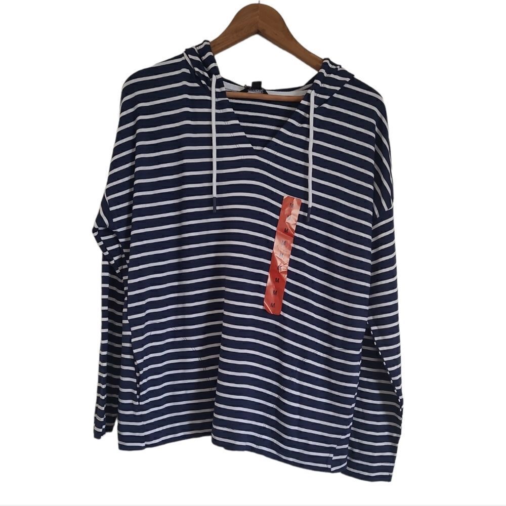 NWT Buffalo David Bitton long sleeve hooded shirt women's size medium